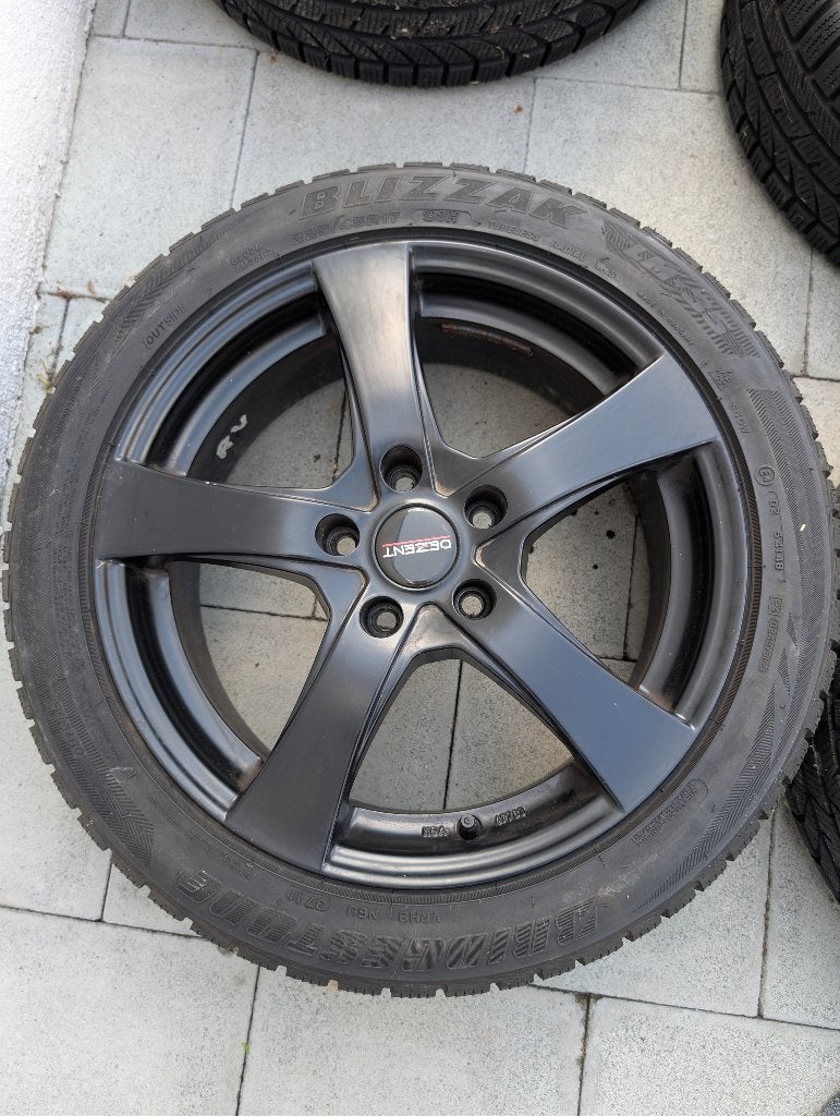 Zwarte velgen Dezent, Auto-onderdelen, Banden en Velgen, Ophalen, Gebruikt, Velg(en), 17 inch