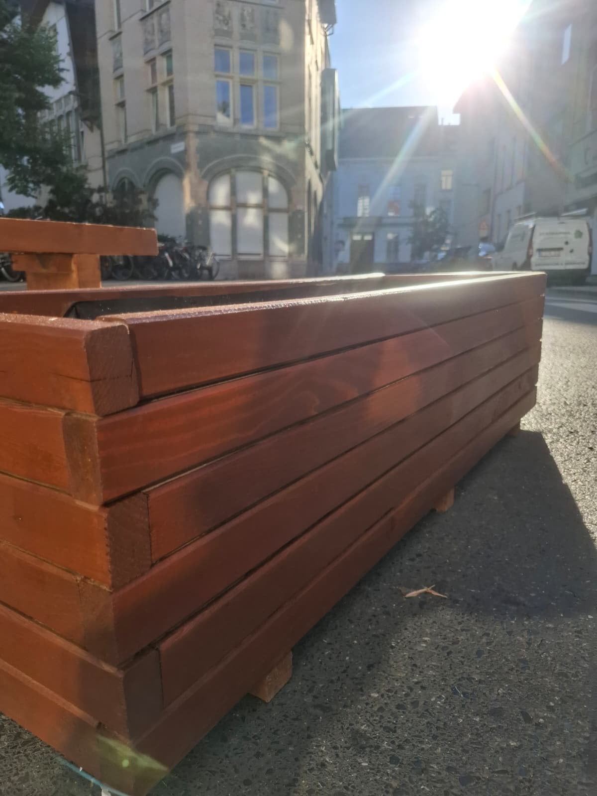 Bank plus Bloemenbak (!), Tuin en Terras, Ophalen, Zo goed als nieuw