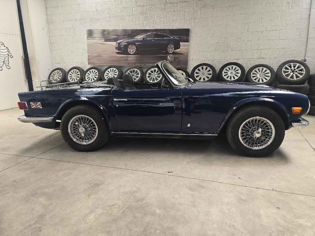 ⭐Triumph TR6 – Britse Klassieker – Uniek – Verzamelobject, 2500 cc, Zwart, Cabriolet, Blauw