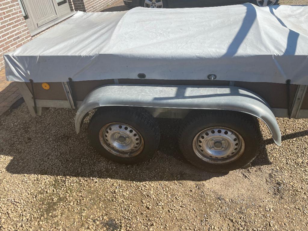 Dubbelas aanhanger, Auto diversen, Aanhangers en Bagagewagens, Ophalen, Gebruikt