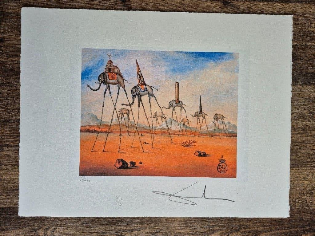 Salvador Dali Lithografie off set 50x65 cm  65€, Antiquités & Art, Enlèvement ou Envoi, Lithographie