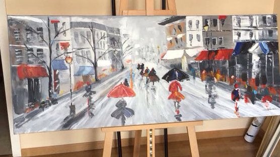 Canvas: ‘Winter - guur weer’, Ophalen