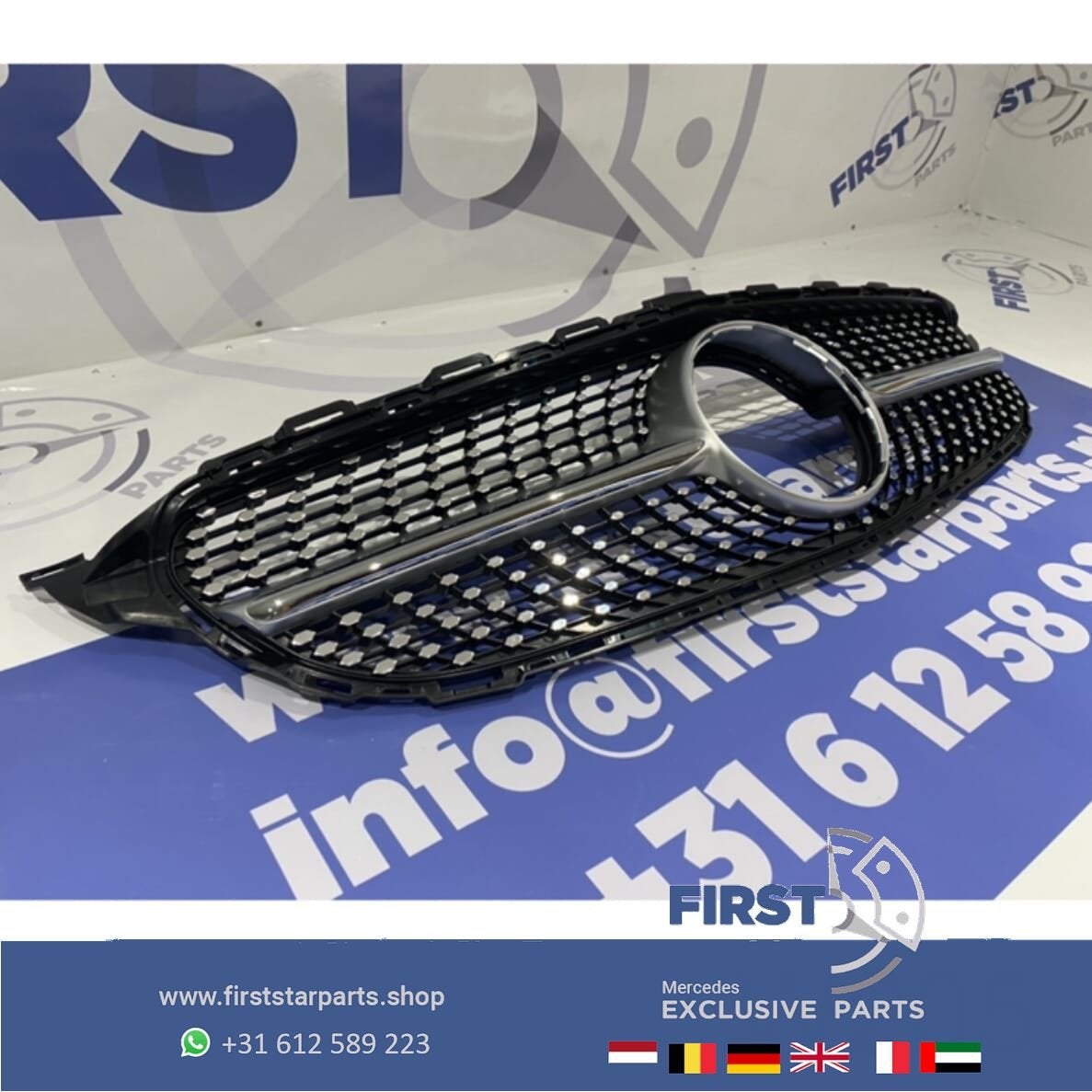 W205 S205 C205 C KLASSE AMG DIAMANT GRIL Mercedes DIAMOND GR, Gebruikt, -, Ophalen of Verzenden, -