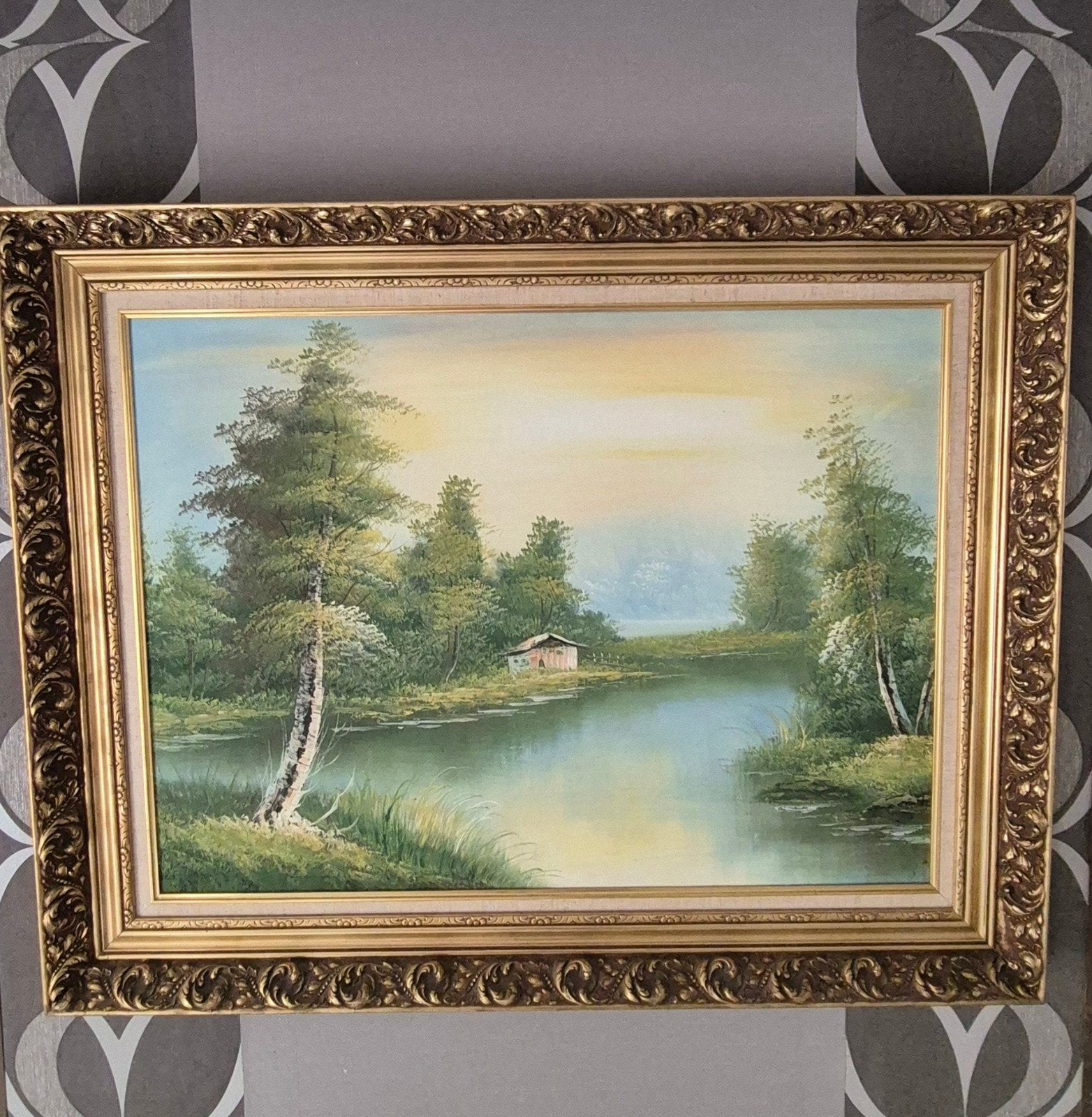 Schilderij met mooi landschap, Antiek en Kunst, Ophalen, Landschap