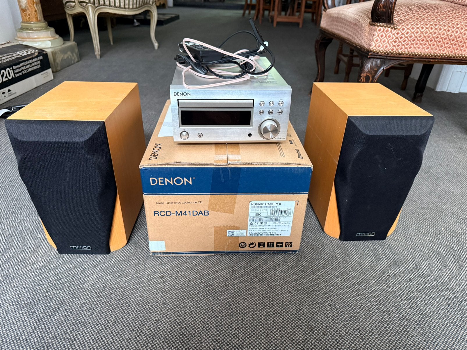 Denon RCD-M41DAB + enceintes Mission, Enlèvement, Utilisé, Stéréo, Denon