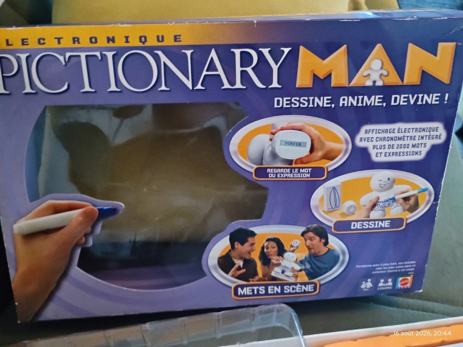 PICTIONARY MAN, 1 ou 2 joueurs, Enlèvement