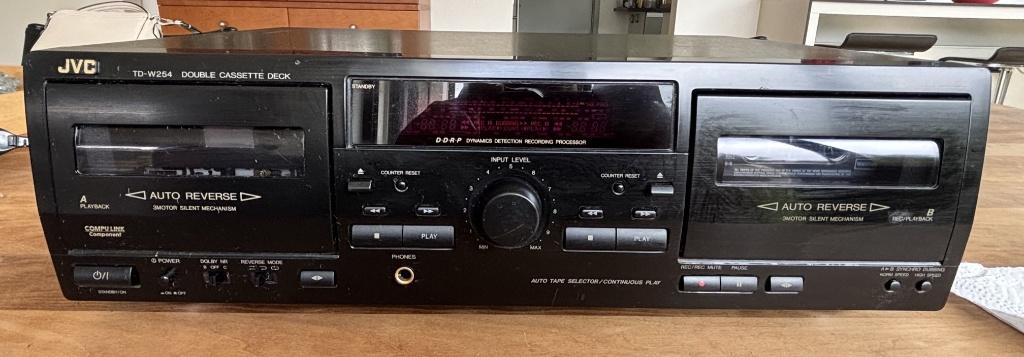 Platine à double cassette JVC, TV, Hi-fi & Vidéo, Decks cassettes, Enlèvement, Double, JVC, Commandes tactiles