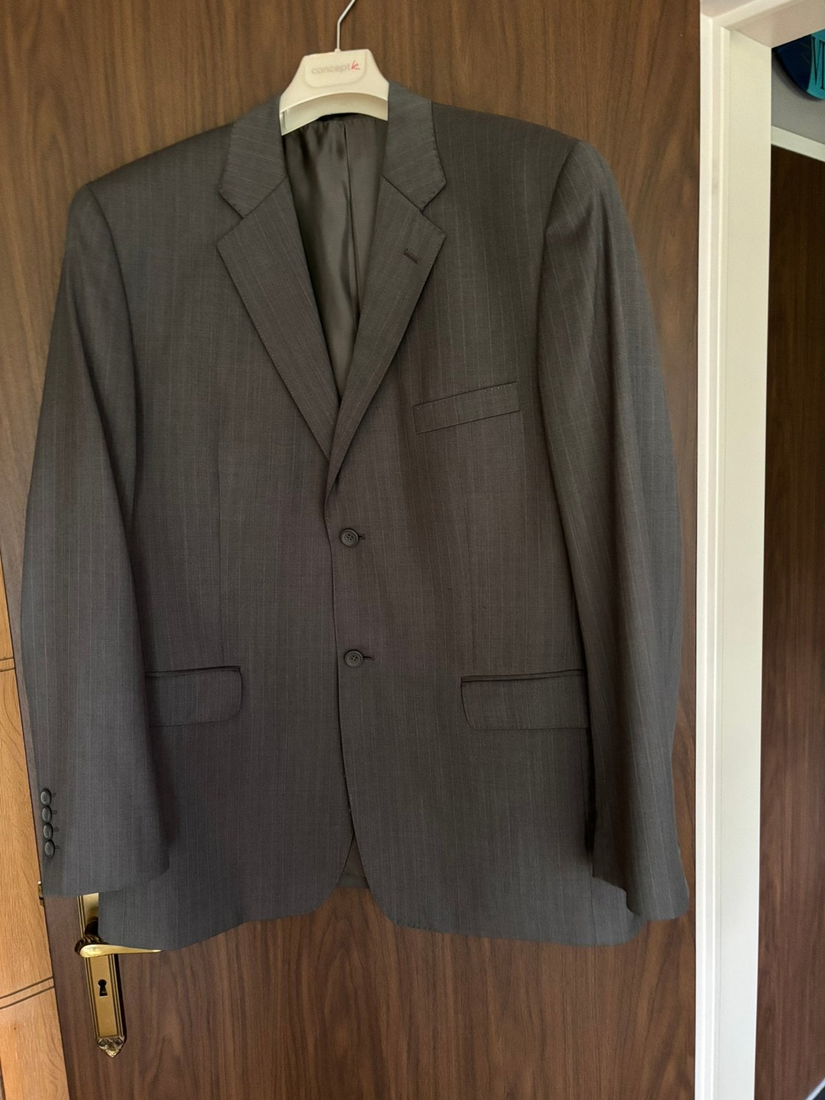 Mooie heren vest, wol, grijs, maat 54, weinig gedragen, Kleding | Heren, Ophalen, Zo goed als nieuw, Maat 52/54 (L), Grijs