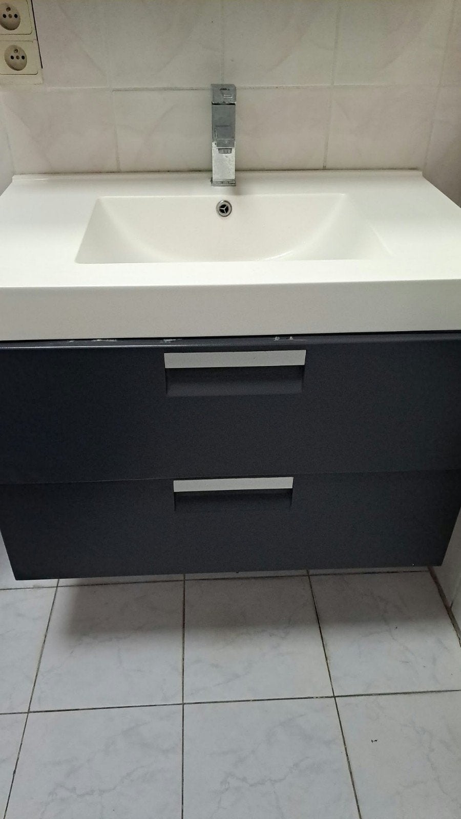 badkamer lavabo met spiegel, Ophalen
