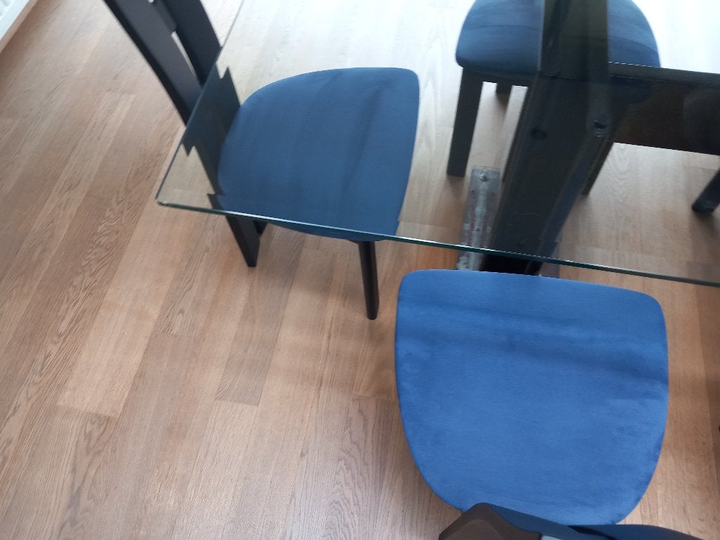Eettafel glas, Ophalen, Zo goed als nieuw, Rechthoekig