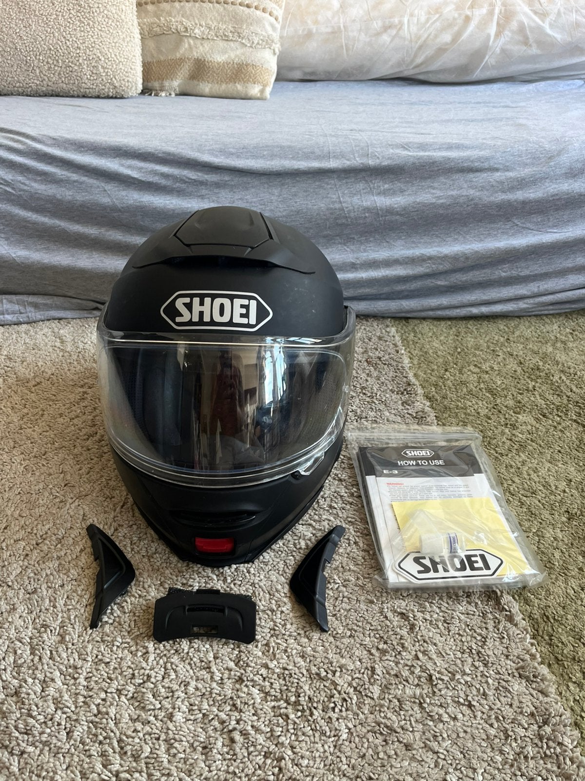 Shoei neotec 2 maat S + sena srl 2, Motoren, Ophalen of Verzenden, S, Shoei