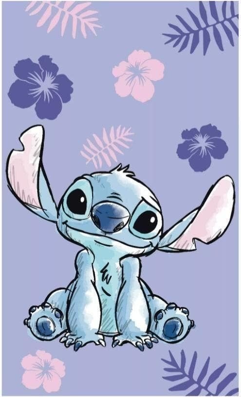 Stitch Handdoek / Gastendoekje - 30 x 50 cm - Disney, Enfants & Bébés, Accessoires de mode pour enfants, Neuf, Violet, Autres types