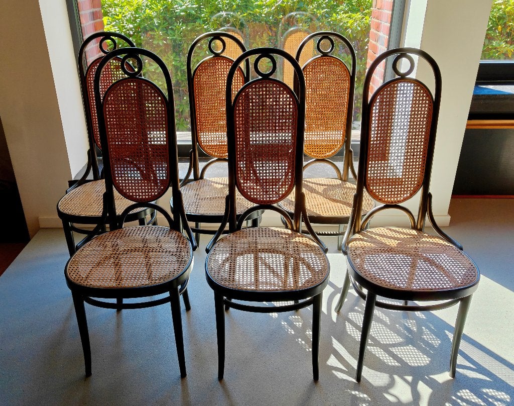 6 originele Thonet stoelen "Lange Jan" - designklassiekers, Ophalen