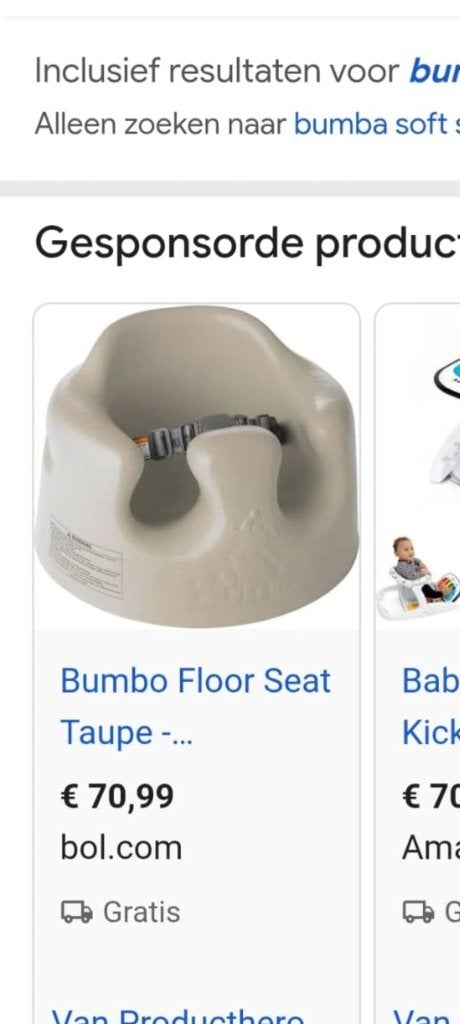 Bumbo stoeltje, Kinderen en Baby's, Ophalen, Zo goed als nieuw, Stoel(en)