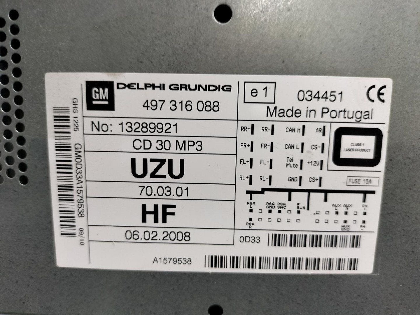 OPEL CORSA 1.2-16V 111 Edition  RADIO 2010, Auto-onderdelen, Ophalen of Verzenden, Gebruikt, ARN erkend