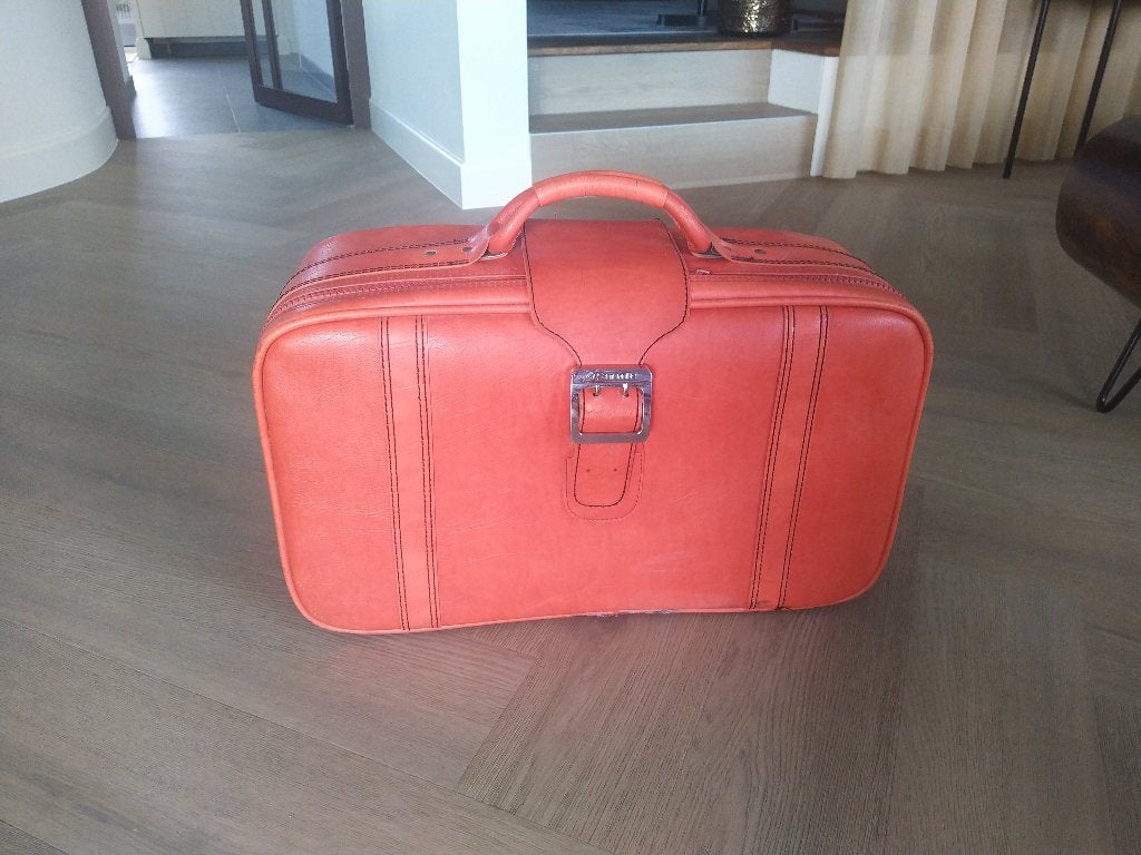 Vintage Samsonite reiskoffer, Handtassen en Accessoires, Ophalen of Verzenden, Gebruikt, Leer