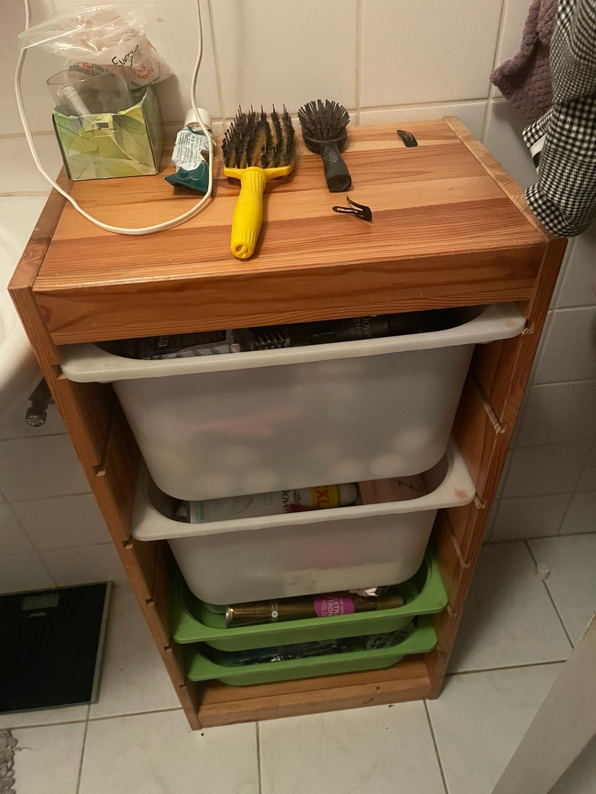 Badkamerkastje, Ophalen, Gebruikt