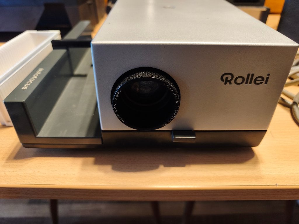 ROLLEI Vintage hoes met afstandsbediening voor diaprojector, Audio, Tv en Foto, Ophalen, Gebruikt