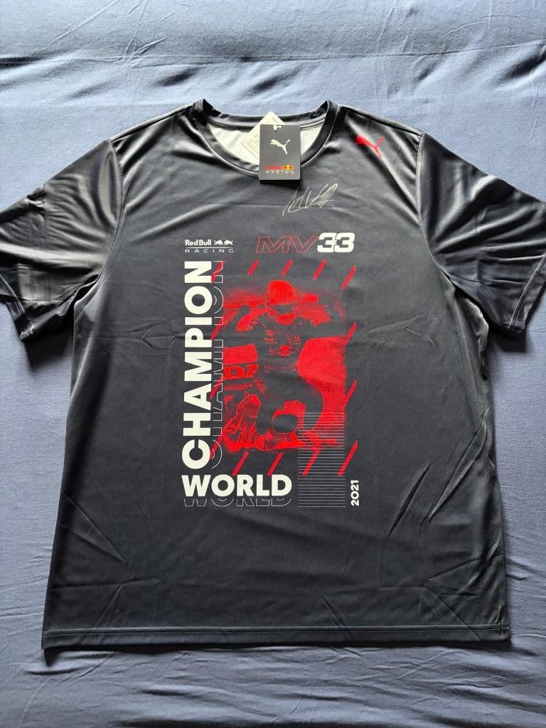 Officieel Red Bull Racing "Champion 2021" Shirt – Gesigneerd, Ophalen, Nieuw, Formule 1