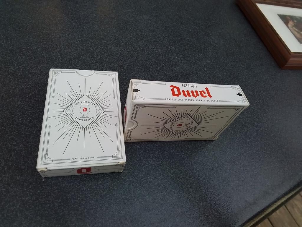 Duvel speelkaarten 2 stuks, Ophalen of Verzenden, Duvel