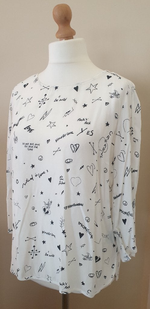 Oui blouse - Maat 44, Kleding | Dames, Ophalen of Verzenden, Zo goed als nieuw, Maat 42/44 (L), Wit
