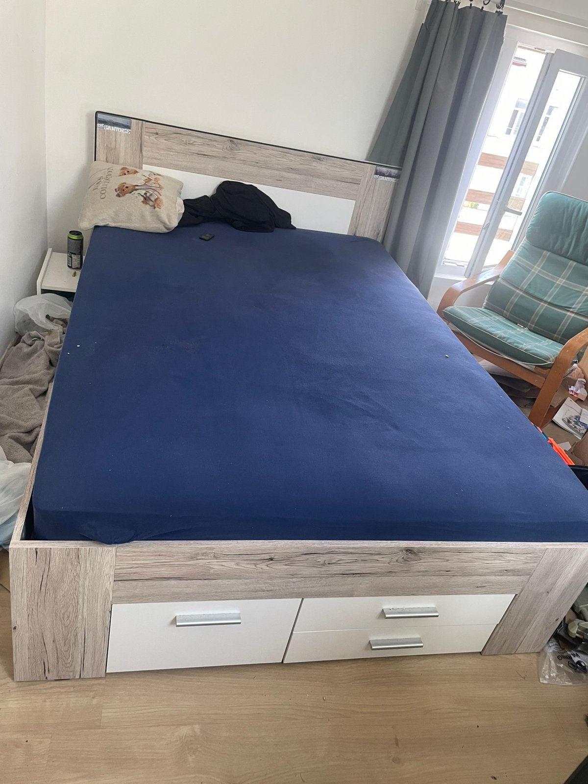 2 persoon bed, Maison & Meubles, Chambre à coucher | Lits, Comme neuf, 200 cm, Enlèvement