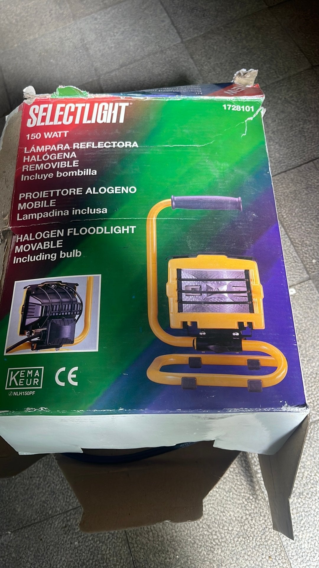 Projecteur de chantier halogène portable 150W Selectlight, Bricolage & Construction, Enlèvement, Comme neuf