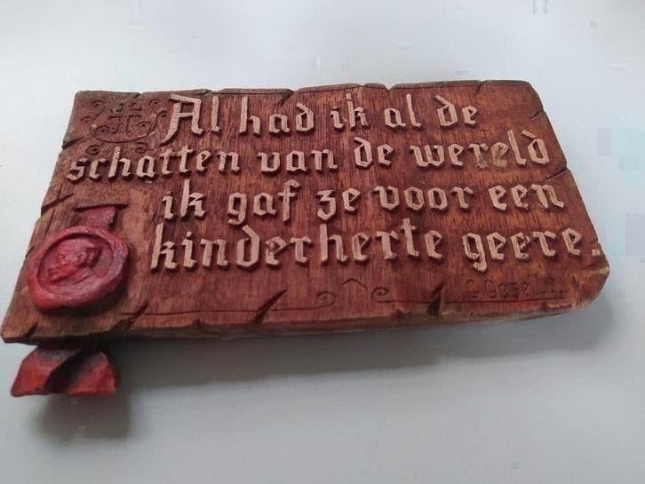 Gipsen wandbord, Guido Gezelle, Antiek en Kunst, Ophalen of Verzenden