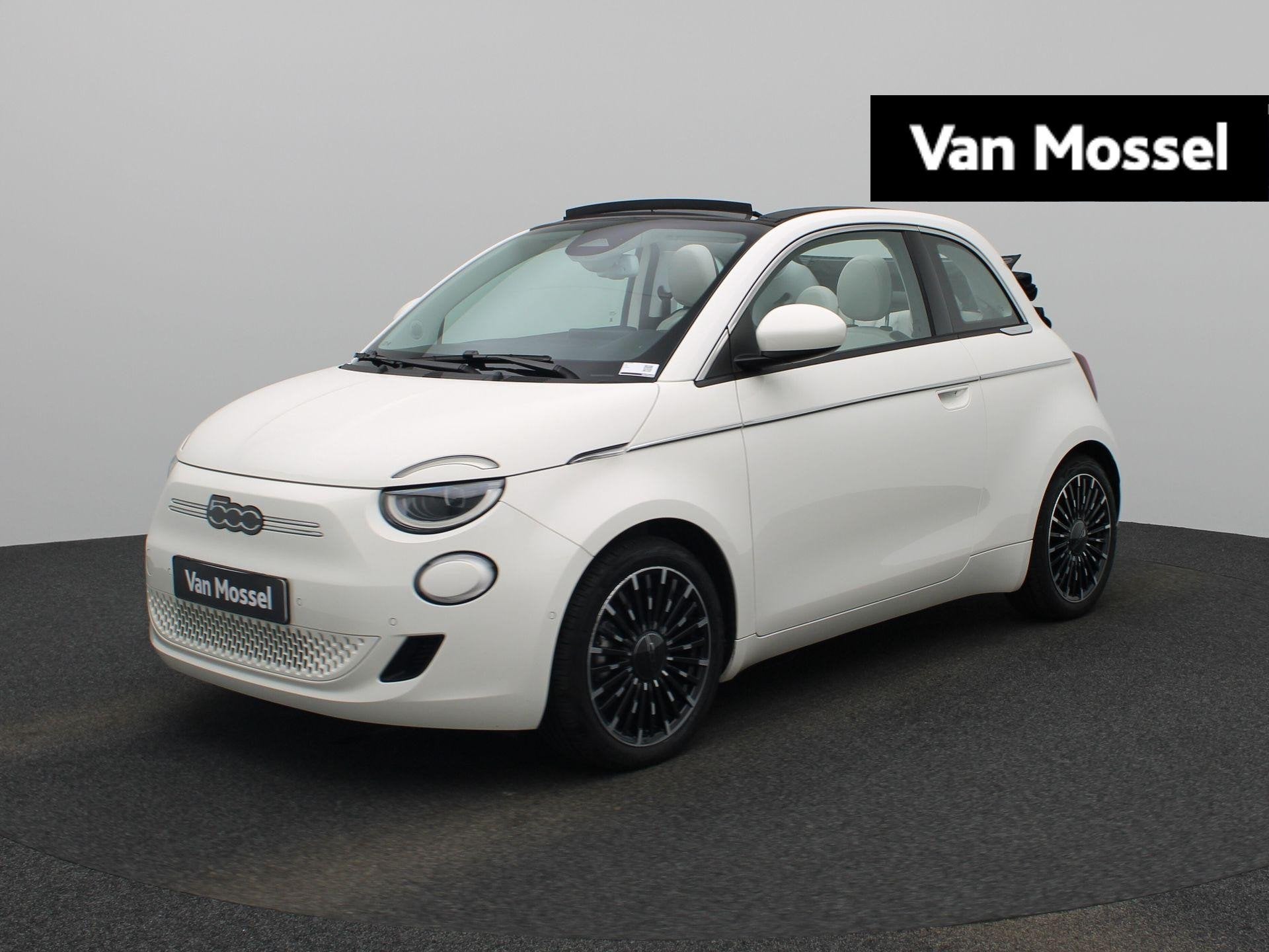 Fiat 500 C La Prima 42 kWh, Auto's, 4 zetels, Cabriolet, Wit, https://public.car-pass.be/vhr/4fa285b0-cc4d-4f93-ad08-ad17bdd1309e