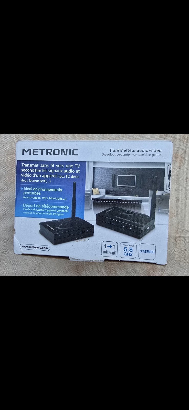 Transmetteur Audio-Vidéo Sans Fil Metronic 5.8 GHz, Enlèvement