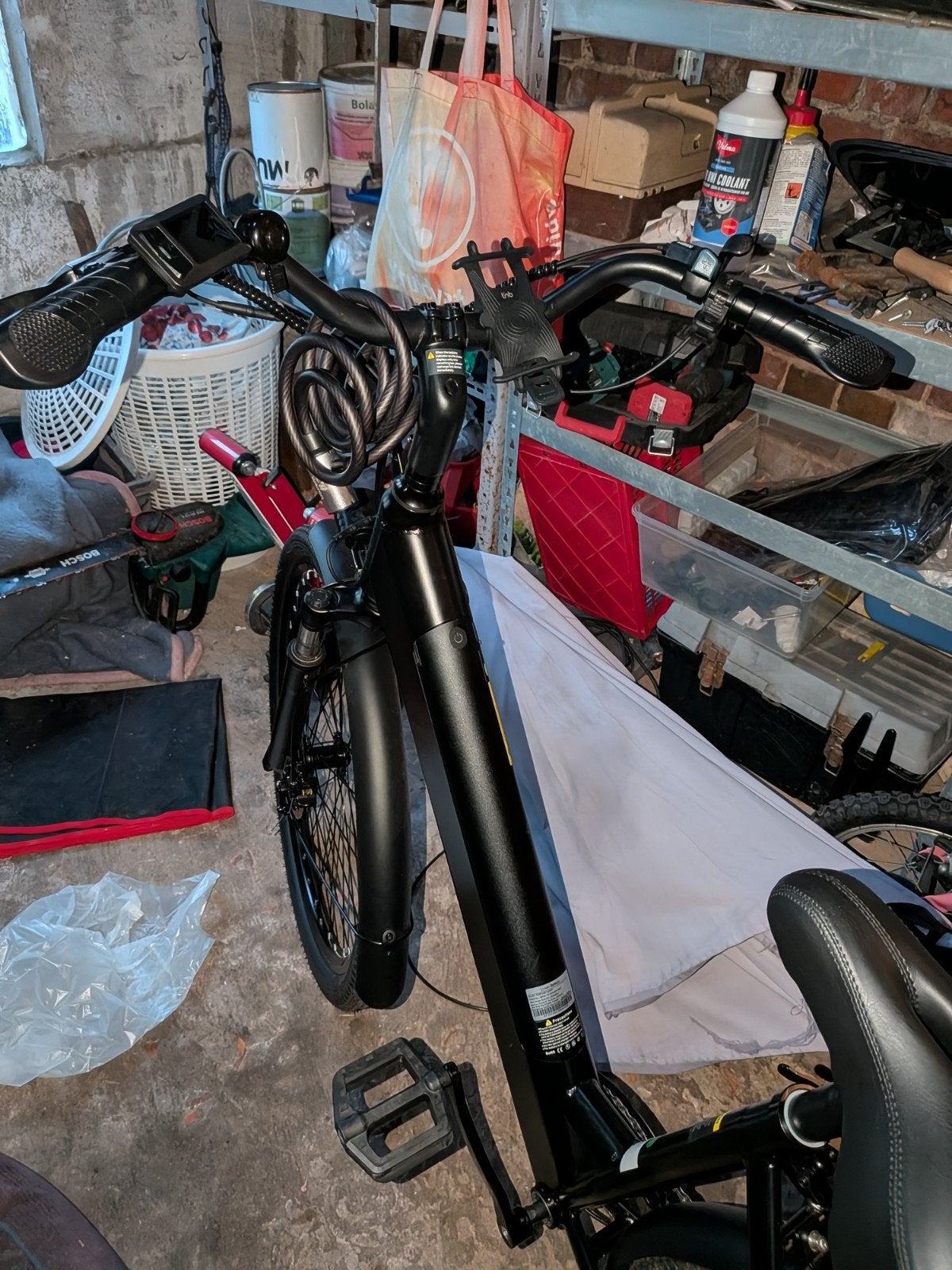 elektrische fiets one size, Enlèvement, Comme neuf, 50 km par batterie ou plus
