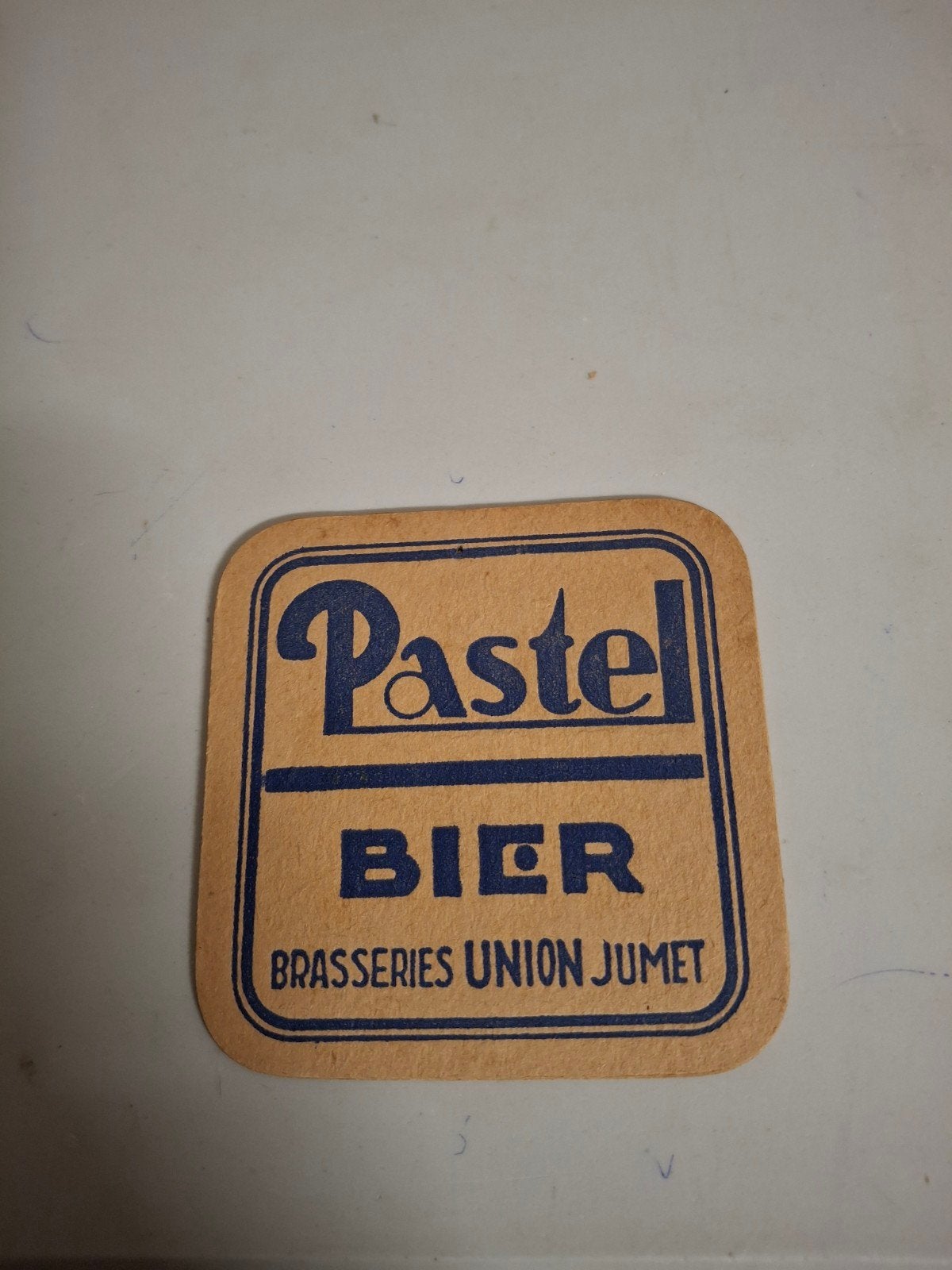 oud bierviltje pastel bier union jumet, Verzamelen, Ophalen of Verzenden