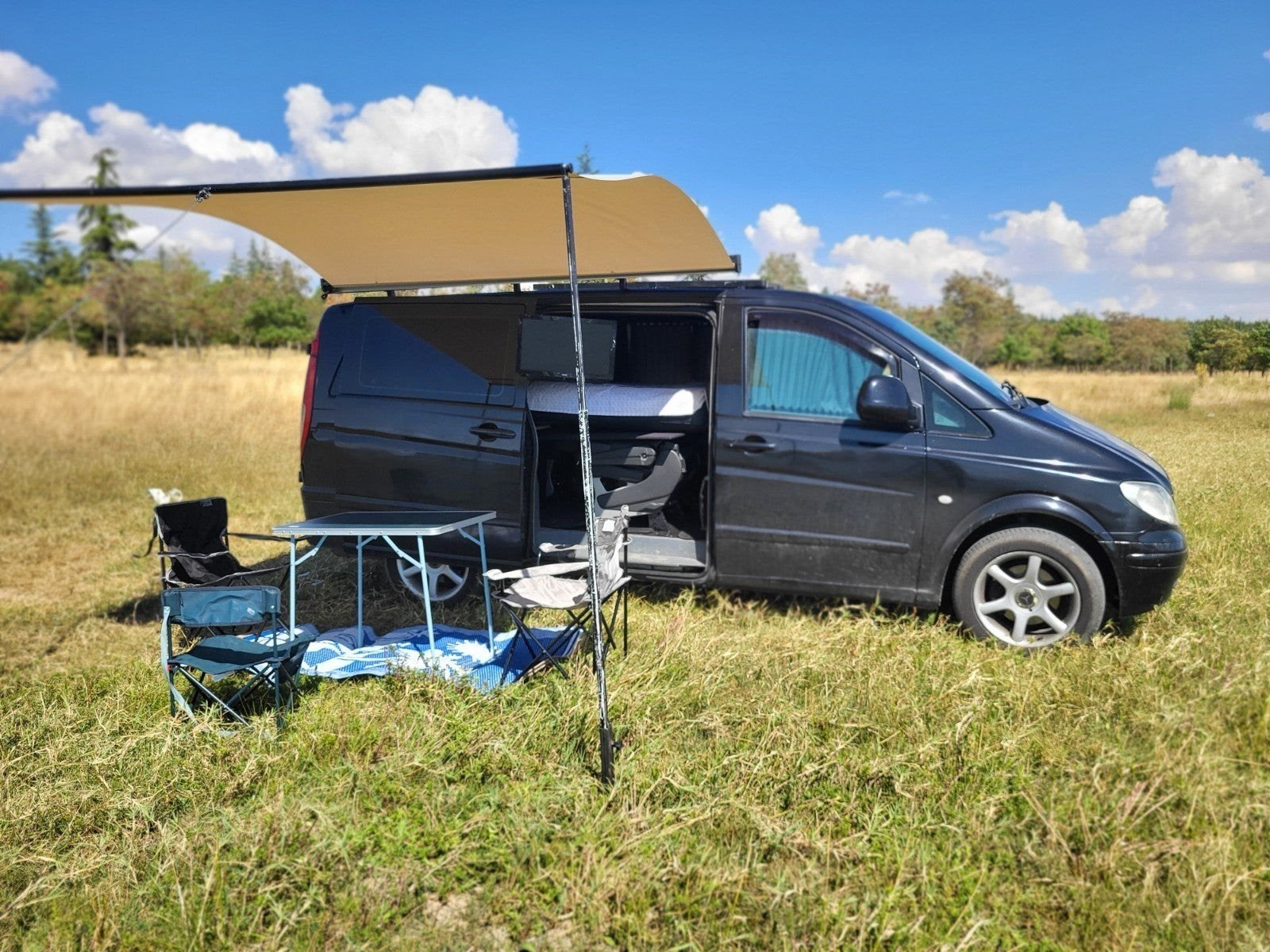 camping car mercedes vito échange possible, Caravanes & Camping, Réfrigérateur, 5 à 6 mètres, Mercedes-Benz, Trousse de toit