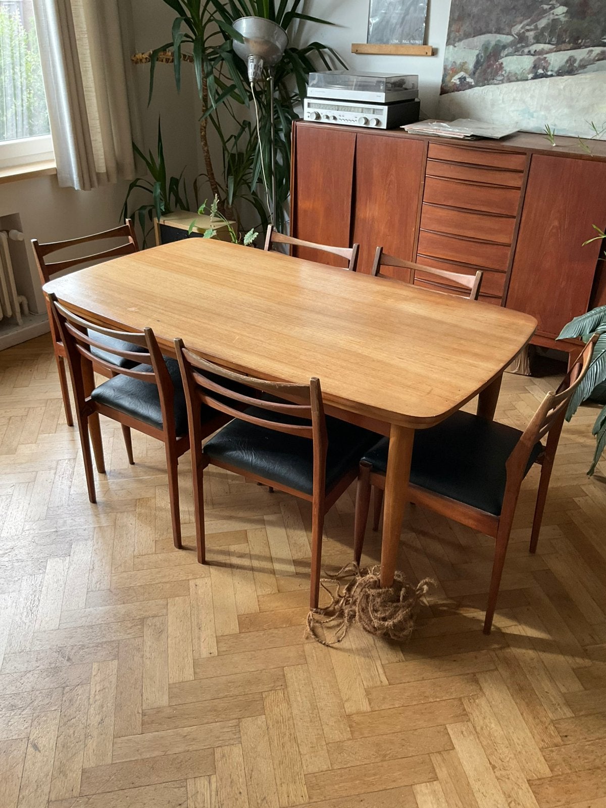 Table à rallonge vintage, Maison & Meubles, Enlèvement, Utilisé