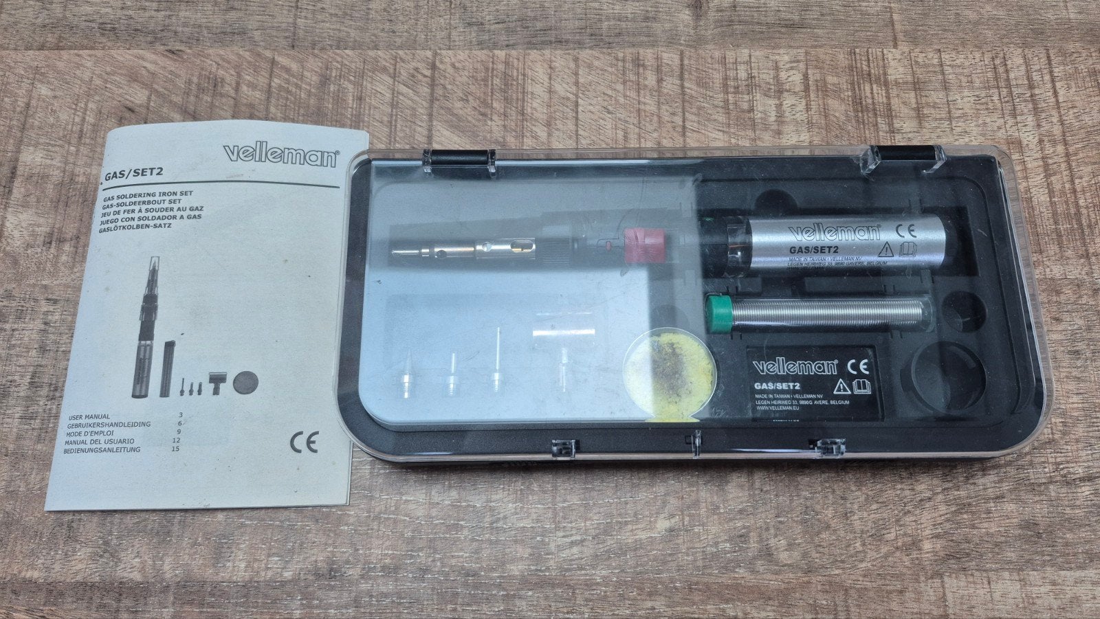 Velleman Gas soldeerbout, Doe-het-zelf en Bouw, Ophalen of Verzenden, Gebruikt, Gereedschapsset
