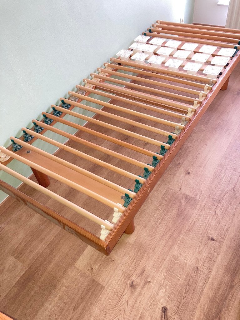 2 lattenbodem metaalvrij 80X200 GreenSleep+nieuwe matrassen, Ophalen, 80 cm, Bedbodem, 200 cm