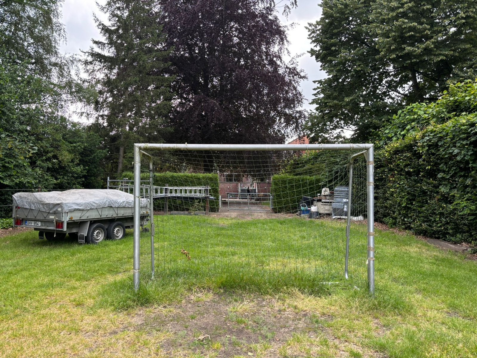 Voetbalgoal aluminium., Sport en Fitness, Ophalen, Gebruikt