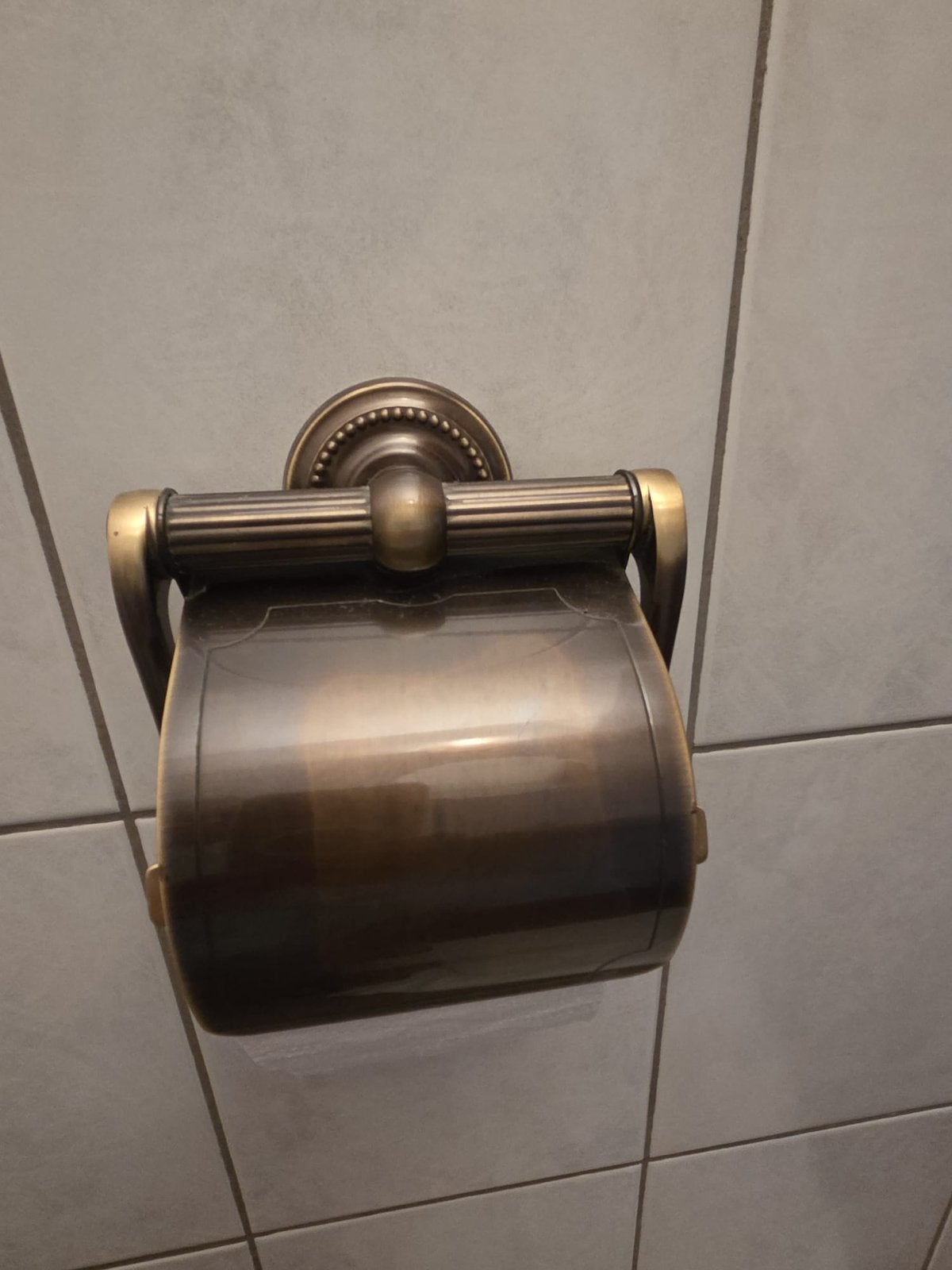 Set retro wc-rolhouder en handdoekring, Ophalen, Gebruikt