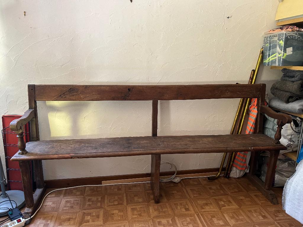 Très long Banc de ferme, Jardin & Terrasse, Enlèvement, Utilisé, Bois