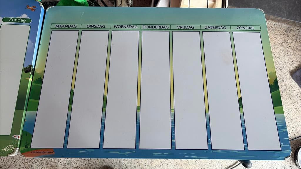 Kinder planbord met magneten, Ophalen, Zo goed als nieuw