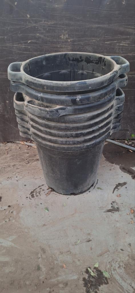 Zwarte 50liter pot, 8 stuks, Enlèvement