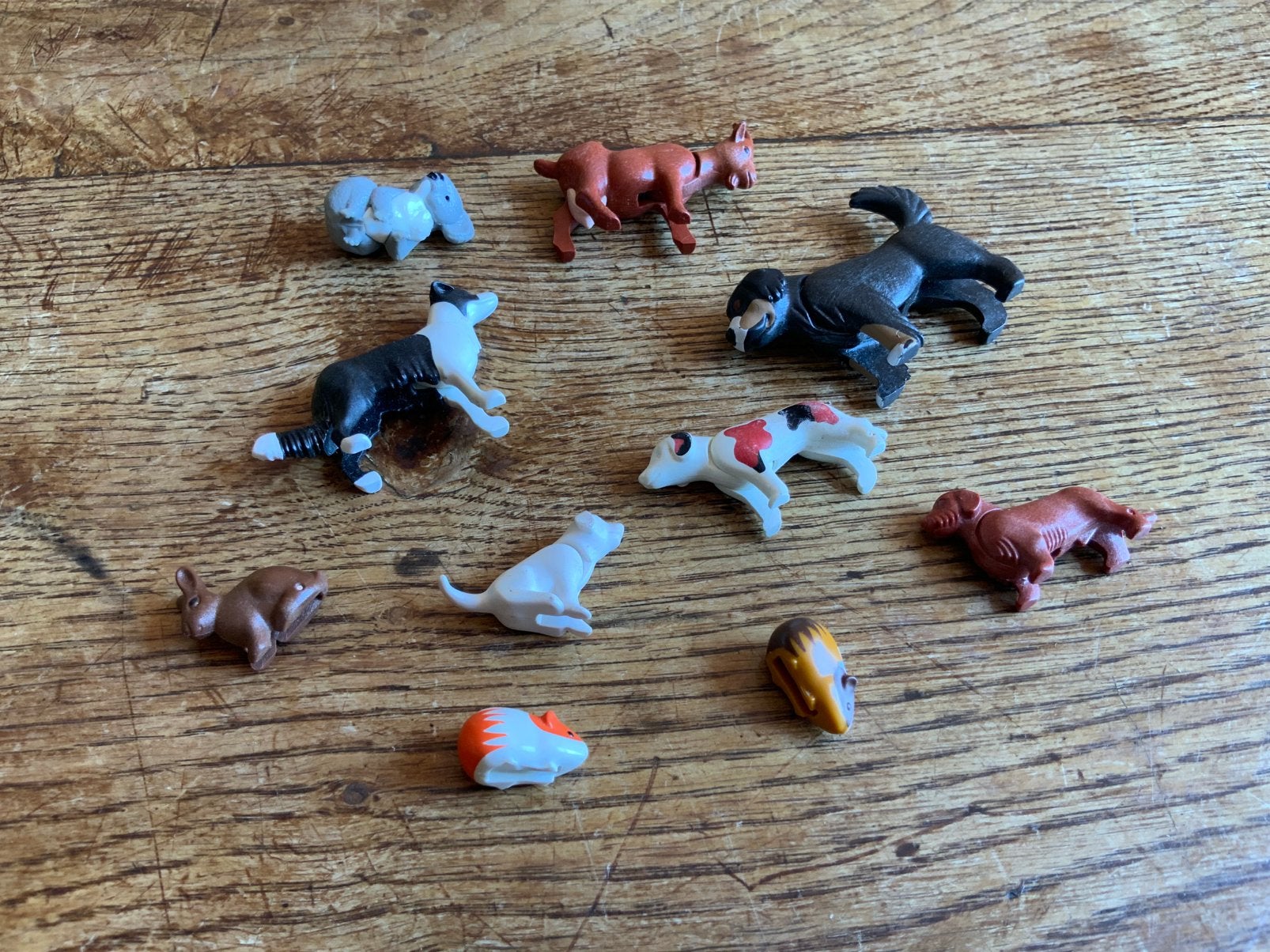Lot de 10 animaux playmobil vintage, Envoi, Comme neuf, Pièces détachées, Figurines