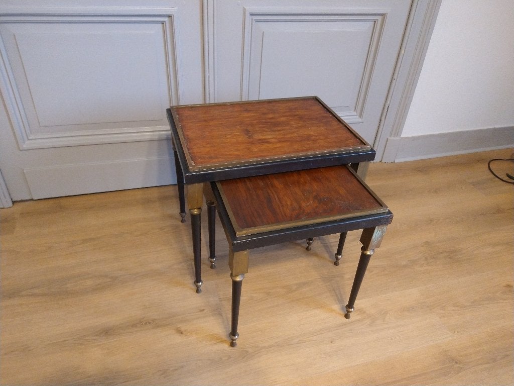 2 Retro - Vintage - Nesting bijzettafeltjes van de jaren 60, Antiek en Kunst, Ophalen