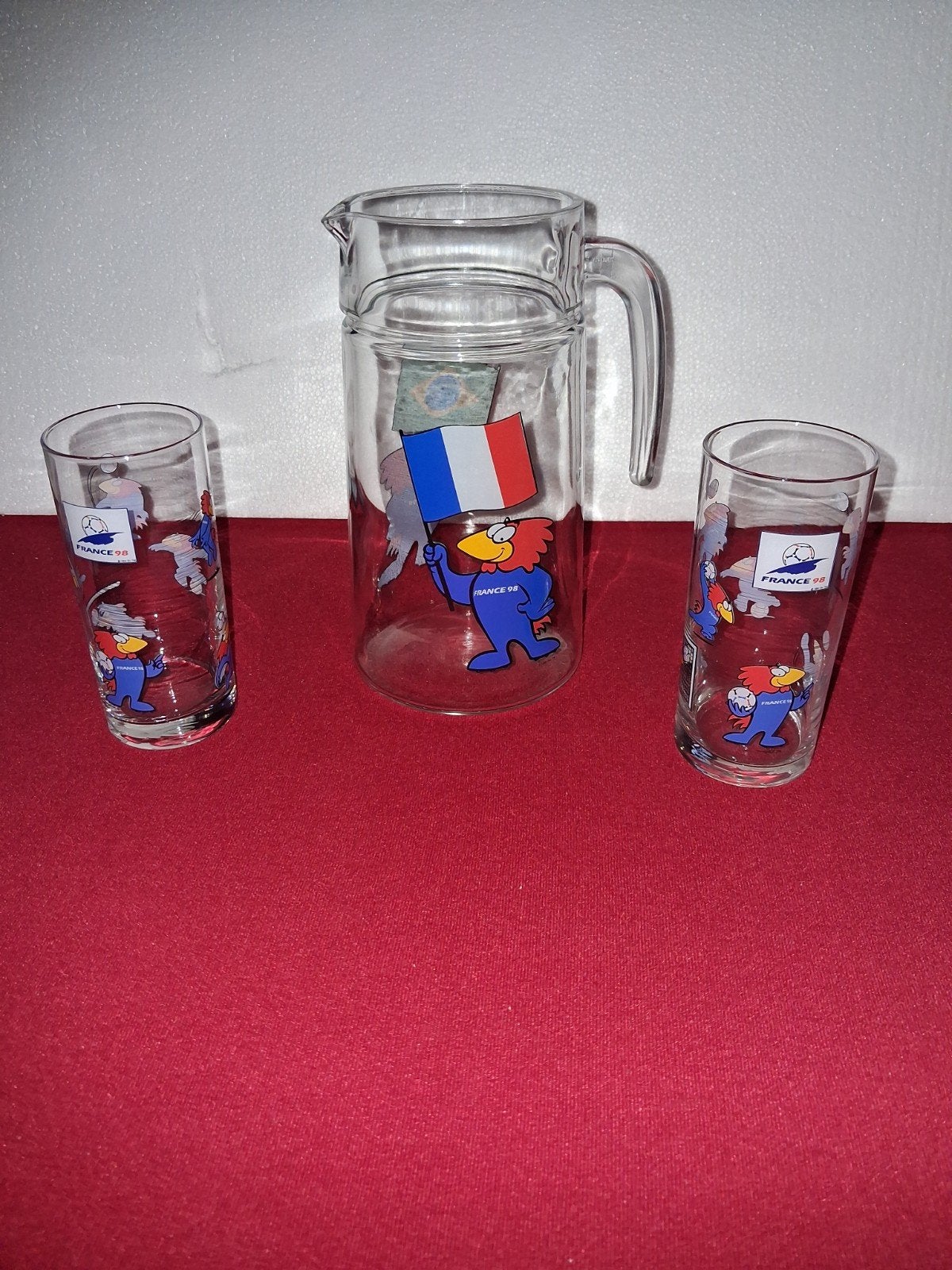carafe et 2 verres footix, Enlèvement