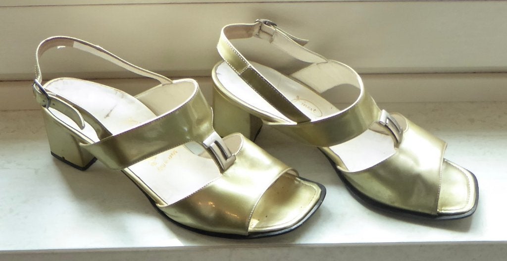 Chaussures dorées « Finest for Van Meerhaeghe » m 38, Enlèvement, Porté