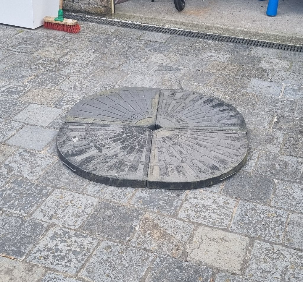 Tuiles de parasol - 4 pièces - 4x12kg, Enlèvement, Utilisé