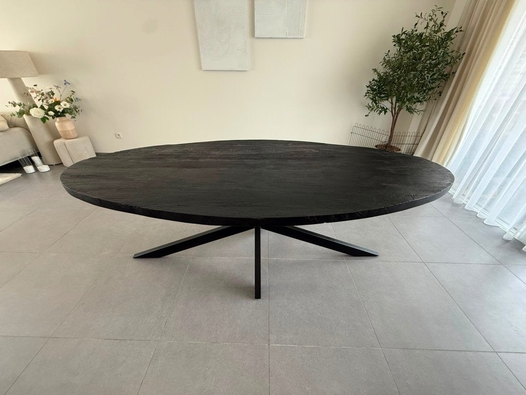 Eettafel, Huis en Inrichting, Tafels | Eettafels, Ophalen, 200 cm of meer, 50 tot 100 cm, Zo goed als nieuw