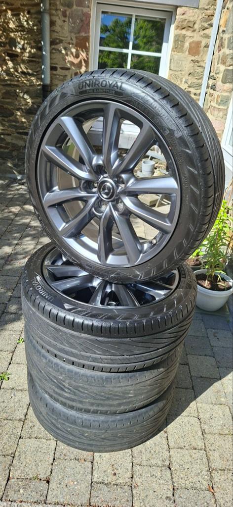 4 Jantes 5x114,3 18pouces Anthracite Mazda 3, Autos : Pièces & Accessoires, Pneus & Jantes, Jante(s), Pneus été, 18 pouces, 215 mm