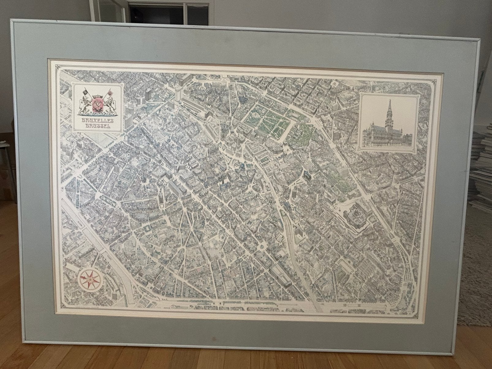 Carte de Bruxelles centre 130 cm x 85 cm, Enlèvement