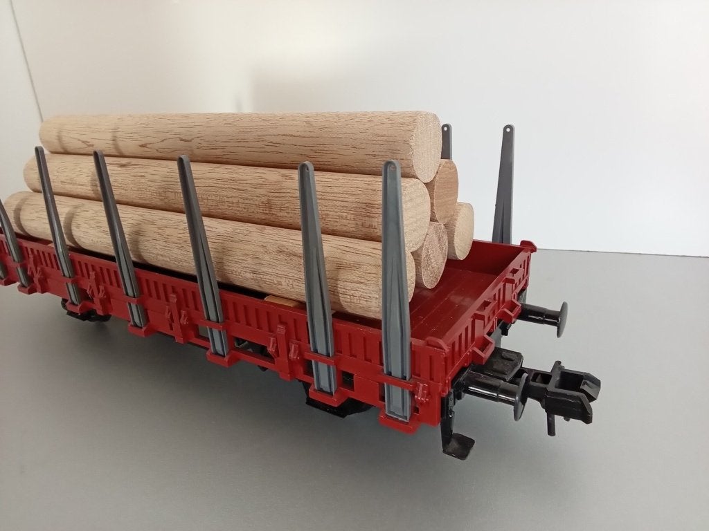 Märklin spoor 1 Rongenwagen met lading rondhout., Hobby en Vrije tijd, Ophalen of Verzenden, Zo goed als nieuw, Wagon, Märklin